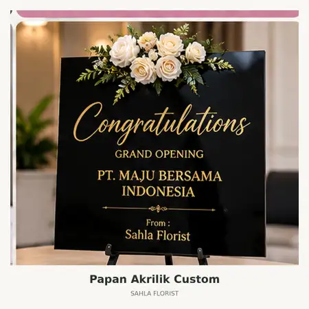 Papan Bunga Akrilik Mm2100